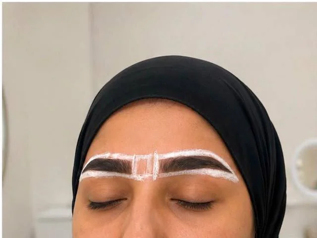 مرحلة رسم الحاجب قبل التنفيذ